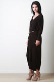 V-Neck Dolman Sleeve Maxi Dress