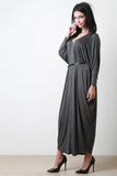 V-Neck Dolman Sleeve Maxi Dress