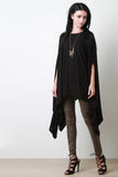 Handkerchief Knit Poncho Maxi Top