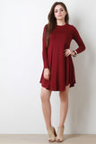 Long Sleeve Mini Shift Dress