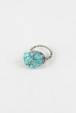 Faux Turquoise Stone Wire-Wrapped Ring