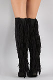 Rear Fringe Over-the-Knee Stiletto Boots