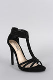 Anne Michelle Rhinestone T-Strap Stiletto Heel