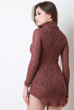 Marled Knit Turtle Neck Dress