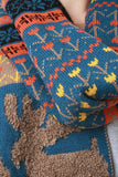 Loop Knit Reindeer Fair Isle Scarf