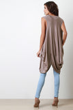 Twisted Cowl Sleeveless Cocoon Top