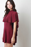 Double Tier Cape Skater Dress