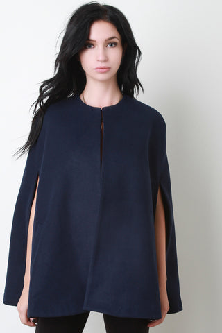 Arm Slit Seamless Fall Cape