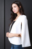 Armhole Slit Cape Blazer