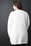 Plush Metallic Knit Pocket Cardigan